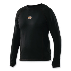 ergodyne N-Ferno 6435 Midweight Long Sleeve Base Layer Shirt, 2X-Large, Black, Ships in 1-3 Business Days (EGO40206) View Product Image