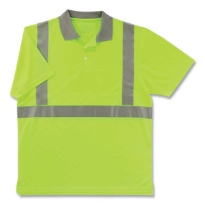 ergodyne GloWear 8295 Class 2 Hi-Vis Polo Shirt, 5X-Large, Lime View Product Image