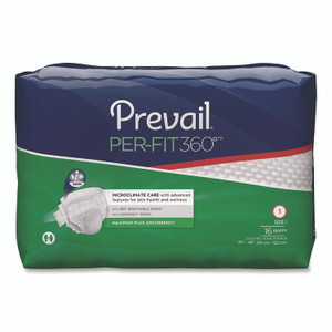 Prevail Per-Fit360 Degree Briefs, Maximum Plus Absorbency, Size 1, 26" to 48" Waist, 96/Carton View Product Image