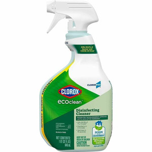 CloroxPro&trade EcoClean Disinfecting Cleaner Spray - Ready-To-Use - 32 fl oz (1 quart) - Fresh Scent - Refillable, Disinfectant, Bleach-free, Alcohol-free, Phosphate-free, Odor Resistant - Green, White Product Image 