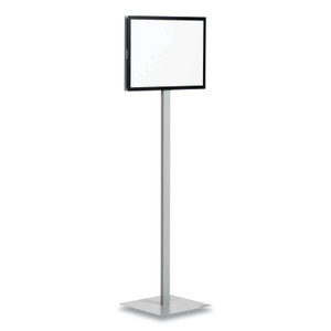 Durable Info Basic Floor Stand, 55.31" Tall, Black Stand, 11 x 17 Face View Product Image