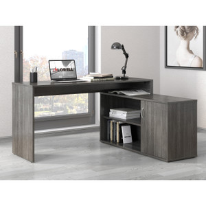 LYS L-Shape Workstation with Cabinet (LYSDK103RRWC) View Product Image