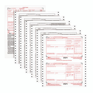 TOPS Carbonless Standard W-2 Tax Forms - 6 Part - (TOP2206C) View Product Image