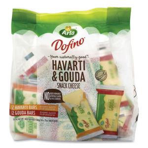 Arla Havarti and Gouda Cheese Snack Bars, 0.75 oz Bars, 24 Bars/Carton, Ships in 1-3 Business Days (GRR90200032) View Product Image