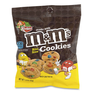 Keebler Mini Cookie Snack Packs, Chocolate Chip/MandMs, 1.6 oz Pouch, 30 Pouches/Carton, Ships in 1-3 Business Days (GRR20900466) View Product Image