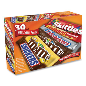 MARS Full-Size Candy Bars Variety Pack, Assorted, 30/Box, Ships in 1-3 Business Days GRR22000084 (GRR22000084) View Product Image