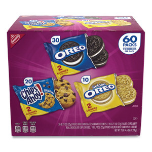 Nabisco Cookie Variety Pack, Assorted Flavors, 0.77 oz Pack, 60 Packs/Carton, Ships in 1-3 Business Days (GRR22000729) View Product Image