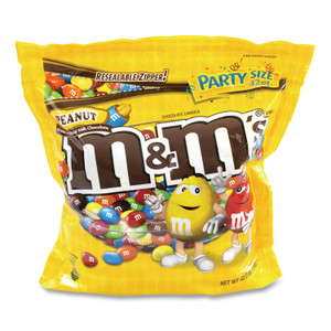 M & M's SUP Party Bag Peanut, 42 oz Bag, 2 Bags/Pack, Ships in 1-3 Business Days (GRR20901304) View Product Image