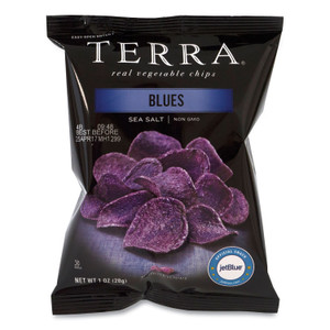 TERRA Real Vegetable Chips Blue, Blues Sea Salt, 1 oz Bag, 24 Bags/Box, Ships in 1-3 Business Days (GRR20902474) View Product Image
