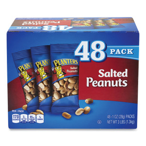 Planters Salted Peanuts, 1 oz Pack, 48/Box, Ships in 1-3 Business Days (GRR22000760) View Product Image