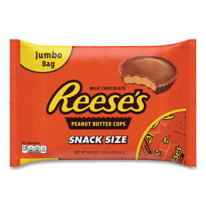 Reese's Snack Size Peanut Butter Cups, Jumbo Bag, 19.5 oz Bag View Product Image