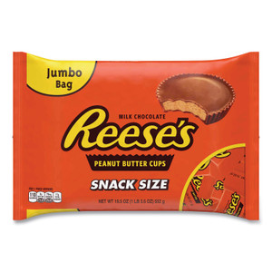 Reese's Snack Size Peanut Butter Cups, Jumbo Bag, 19.5 oz Bag, Ships in 1-3 Business Days (GRR24600012) View Product Image