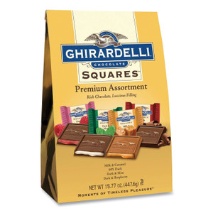 Ghirardelli Premuim Assorted Dark and Milk Chocolate Squares, 15.77 oz Bag, Ships in 1-3 Business Days (GRR30001036) View Product Image