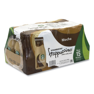 Starbucks Frappuccino Coffee, 9.5 oz Bottle, Mocha, 15/Carton, Ships in 1-3 Business Days (GRR90000049) View Product Image