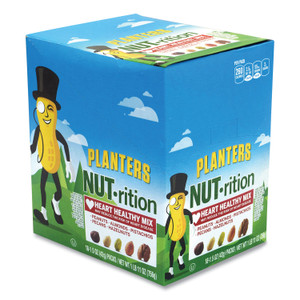 Planters NUT-rition Heart Healthy Mix, 1.5 oz Tube, 18 Tubes/Carton, Ships in 1-3 Business Days (GRR30700008) View Product Image