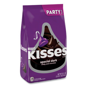 Hershey's KISSES Special Dark Chocolate Candy, Party Pack, 32.1 oz Bag, Ships in 1-3 Business Days (GRR24600419) View Product Image
