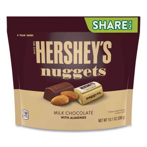 Hershey's Nuggets Share Pack, Milk Chocolate with Almonds, 10.1 oz Bag, 3/Pack View Product Image