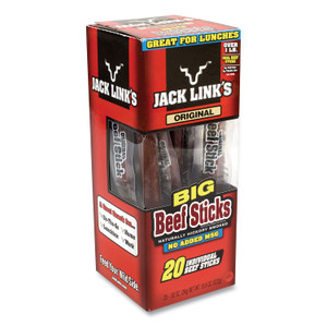 Jack Links Big Beef Sticks, 0.92 oz Sticks, 20 Sticks/Carton, Ships in 1-3 Business Days (GRR27800001) View Product Image