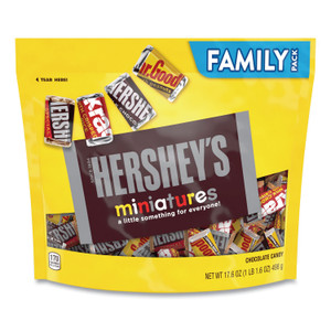 Hershey's Miniatures Variety Family Pack, Assorted Chocolates, 17.6 oz Bag, Ships in 1-3 Business Days (GRR24600427) View Product Image