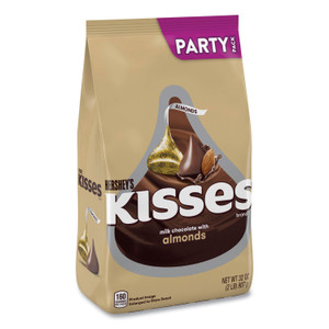 Hershey's KISSES Milk Chocolate with Almonds, Party Pack, 32 oz Bag, Ships in 1-3 Business Days (GRR24600418) View Product Image