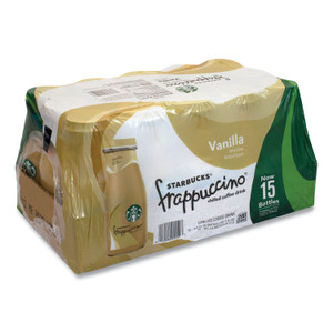Starbucks Frappuccino Coffee, 9.5 oz Bottle, Vanilla, 15/Carton, Ships in 1-3 Business Days (GRR90000050) View Product Image