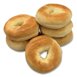 National Brand Fresh Plain Bagels, 6/Carton, Ships in 1-3 Business Days (GRR90000074) View Product Image