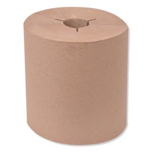 Tork Universal Hand Towel Roll, Notched, 1-Ply, 8" x 1,000 ft, Natural, 6 Rolls/Carton (TRK8031000) View Product Image