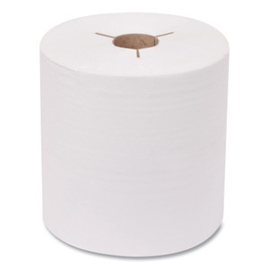 Tork Advanced Hand Towel Roll, Notched, 1-Ply, 8" x 800 ft, White, 6 Rolls/Carton (TRK8038050) View Product Image