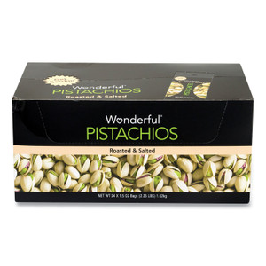 Wonderful Roasted and Salted Pistachios, 1.5 oz Bag, 24/Pack View Product Image