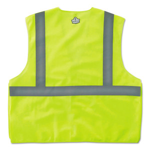 ergodyne GloWear 8215BA Type R Class 2 Econo Breakaway Mesh Safety Vest, 4X-Large to 5X-Large, Lime, Ships in 1-3 Business Days (EGO21079) View Product Image