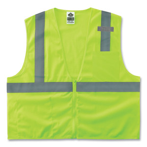 ergodyne GloWear 8210Z Class 2 Economy Mesh Vest, Polyester, Lime, X-Small, Ships in 1-3 Business Days (EGO21051) View Product Image