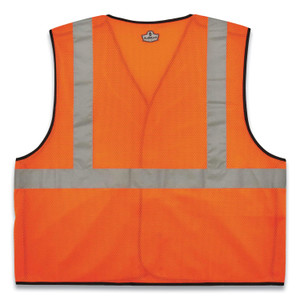 ergodyne GloWear 8216BA Class 2 Breakaway Mesh ID Holder Vest, Polyester, Small/Medium, Orange, Ships in 1-3 Business Days (EGO21083) View Product Image