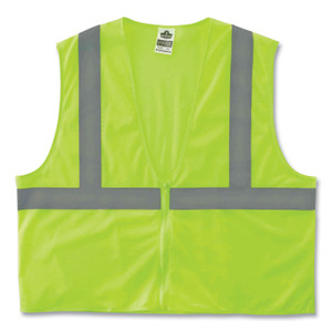 ergodyne GloWear 8205Z Class 2 Super Economy Mesh Vest, Polyester, Lime, 2X-Large/3X-Large, Ships in 1-3 Business Days (EGO20997) View Product Image