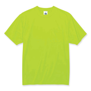 ergodyne GloWear 8089 Non-Certified Hi-Vis T-Shirt, Polyester, 4X-Large, Lime, Ships in 1-3 Business Days (EGO21558) View Product Image