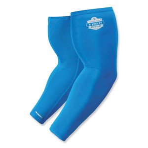 ergodyne Chill-Its 6690 Performance Knit Cooling Arm Sleeve, Polyester/Spandex, Large, Blue, 2 Sleeves, Ships in 1-3 Business Days (EGO12184) View Product Image