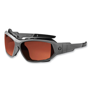 ergodyne Skullerz Loki Safety Glasses/Goggles, Gray Nylon Impact Frame, Polarized Copper Polycarb Lens, Ships in 1-3 Business Days (EGO56121) View Product Image