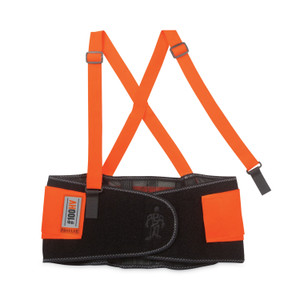 ergodyne ProFlex 100HV Economy Hi-Vis Spandex Back Support Brace, X-Large, 38" to 42" Waist, Black/Orange, Ships in 1-3 Business Days (EGO11885) View Product Image