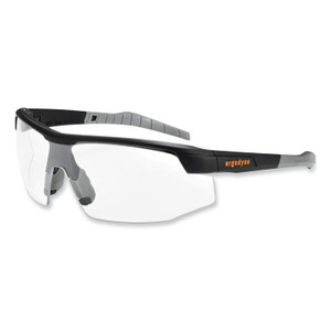 ergodyne Skullerz Skoll Safety Glasses, Matte Black Nylon Impact Frame, Clear Polycarbonate Lens, Ships in 1-3 Business Days (EGO59000) View Product Image