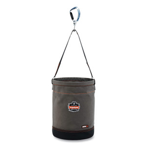 ergodyne Arsenal 5940 Swiveling Carabiner Canvas Hoist Bucket, 150 lb, Gray, Ships in 1-3 Business Days (EGO14940) View Product Image