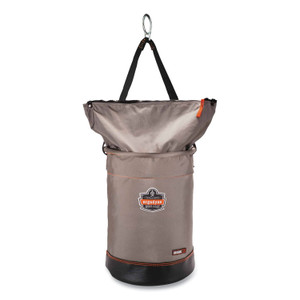 ergodyne Arsenal 5973 Hoist Bucket Tool Bag with D-Rings and Zipper Top, 12.5 x 12.5 x 17, Gray, Ships in 1-3 Business Days (EGO15973) View Product Image