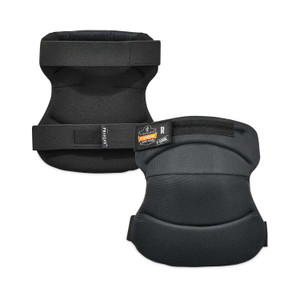 ergodyne ProFlex 230HL Knee Pads, Wide Soft Cap, Hook and Loop Closure, One Size Fits Most, Black, Pair, Ships in 1-3 Business Days (EGO18231) View Product Image