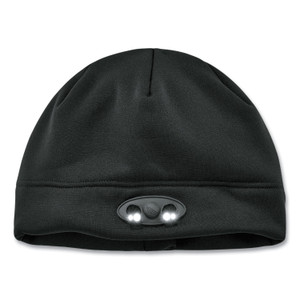 ergodyne N-Ferno 6804 Skull Cap Winter Hat with LED Lights, One Size Fits Mosts, Black, Ships in 1-3 Business Days (EGO16803) View Product Image