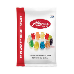 Albanese Worlds Best Gummi Bears, 5 lb Pouch, Assorted, Ships in 1-3 Business Days (GRR20600001) View Product Image
