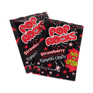 POP ROCKS Sugar Candy,Strawberry, 0.33 oz Pouches, 24/Carton, Ships in 1-3 Business Days (GRR20900231) View Product Image