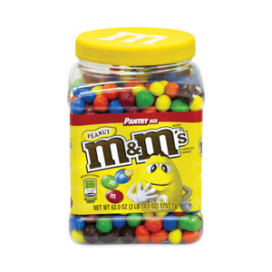 M & M's Milk Chocolate Peanut Candies, 62 oz Tub, Ships in 1-3 Business Days (GRR20900060) View Product Image