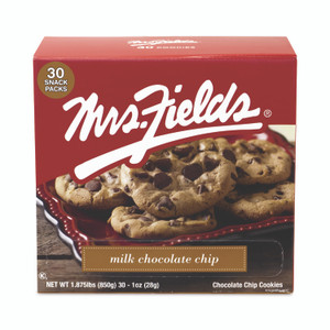 Mrs. Fields Milk Chocolate Chip Cookies, 1 oz, Indidually Wrapped Pack, 30/Carton View Product Image