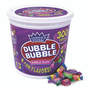 Dubble Bubble Bubble Gum Assorted Flavor Twist Tub, 300 Pieces/Tub, 1 Tub/Carton View Product Image