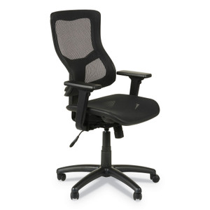 Alera Elusion II Series Suspension Mesh Mid-Back Synchro Seat Slide Chair, Supports 275 lb, 16.34" to 20.35" Seat, Black (ALEELT4218S) View Product Image