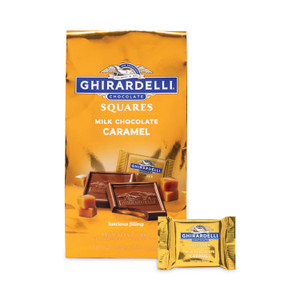 Ghirardelli Milk Chocolate and Caramel Chocolate Squares, 9.04 oz Bags, 2 Bags/Pack, Ships in 1-3 Business Days (GRR30001034) View Product Image
