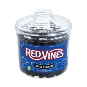 Red Vines Black Licorice Twists, 3.5 lb Jar, Ships in 1-3 Business Days (GRR20904500) View Product Image